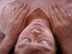 Peggy McInerny practicing Reiki in Santa Barbara