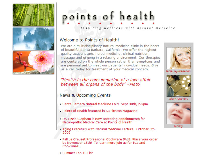 Points of Health Natural Medicine and Acupuncture Clinic in Santa Barbara, California