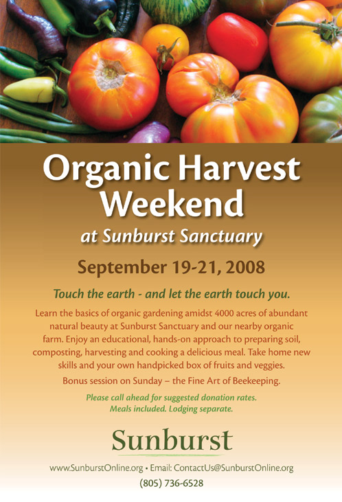 Organic Harvest Weekend at Sunburst Sanctuary