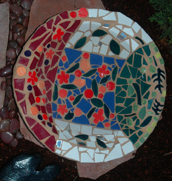 Garden art and Mandalas in Santa Barbara and Montecito California by Vivi Teston